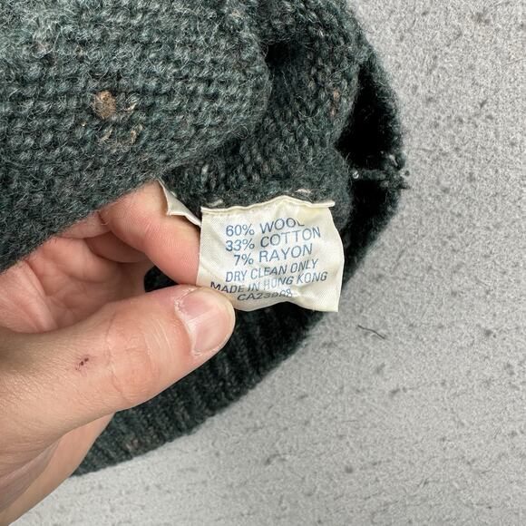 Pringle Cardigan Men’s Large Green Wool Blend V Neck Button Front - Picture 13 of 16